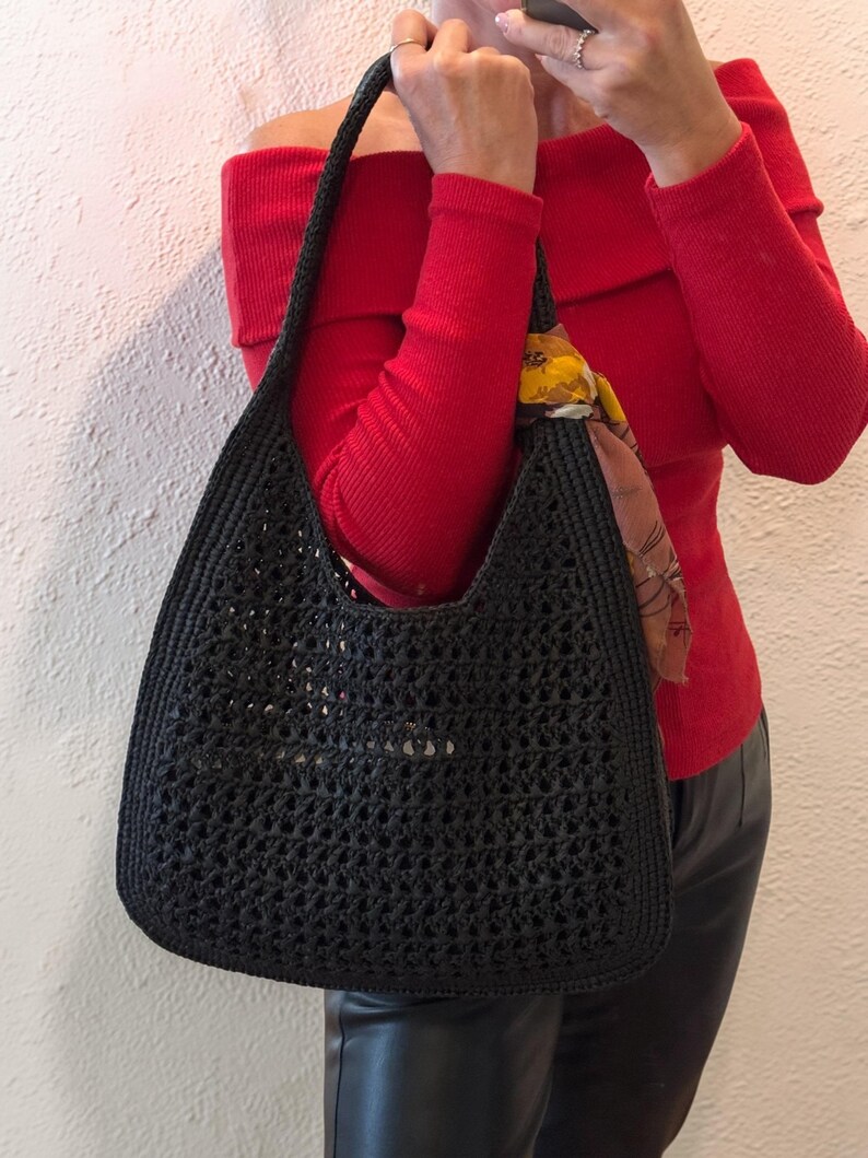 Crochet Bag Pattern PDF + Video Tutorial | Boho Raffia Tote Bag | DIY ...
