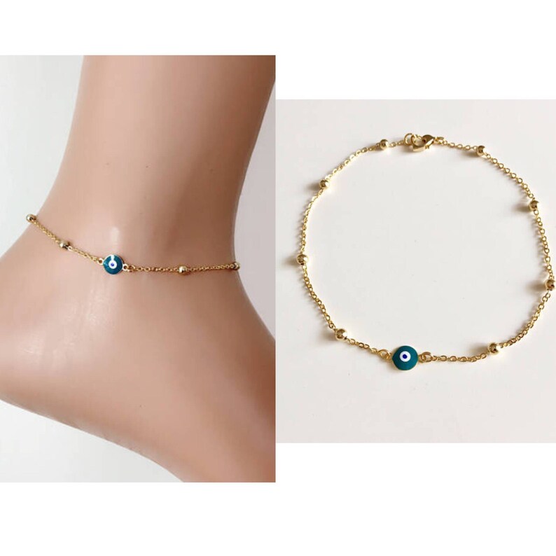 Evil Eye Jewelry Evil Eye Bracelet Ankle Bracelet Green Etsy