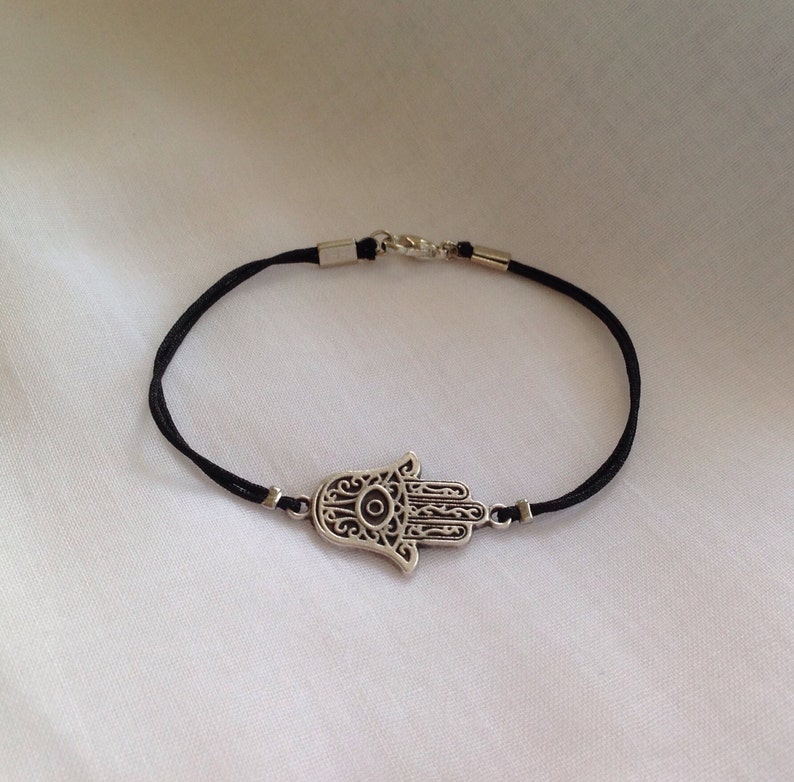 Antique Silver Hamsa Hand Bracelet Silver Bracelet Etsy