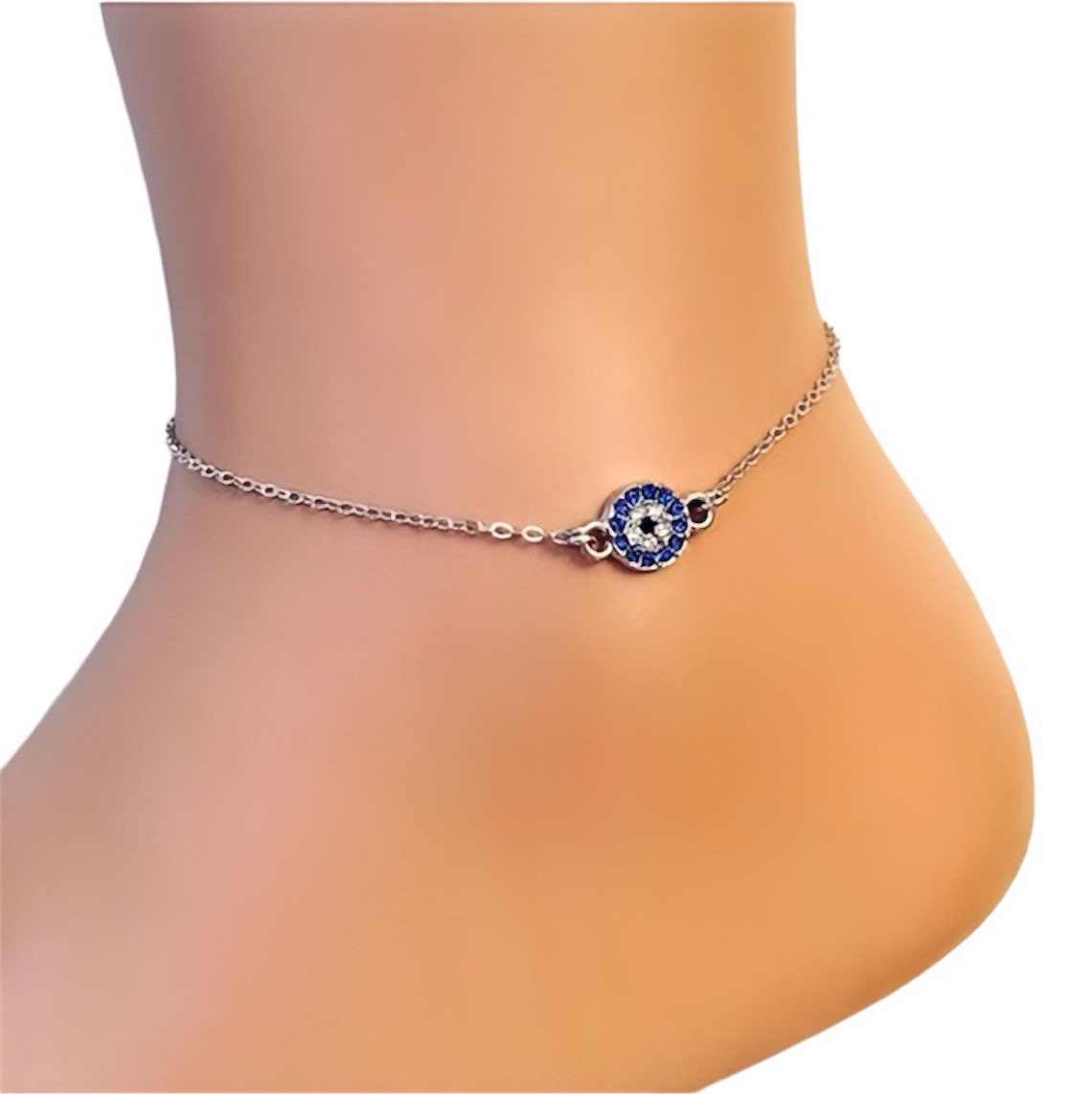 Evil Eye Anklets Silver Plated Anklet Third Eye Evil Eye Etsy