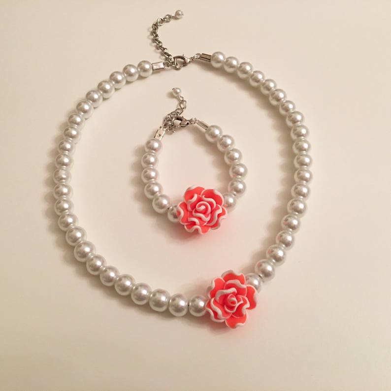 Flower Girls Jewelry Set Wedding Gifts Chistening Gift Etsy