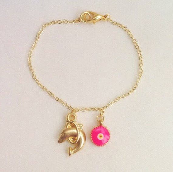 gold dolphin ankle bracelet