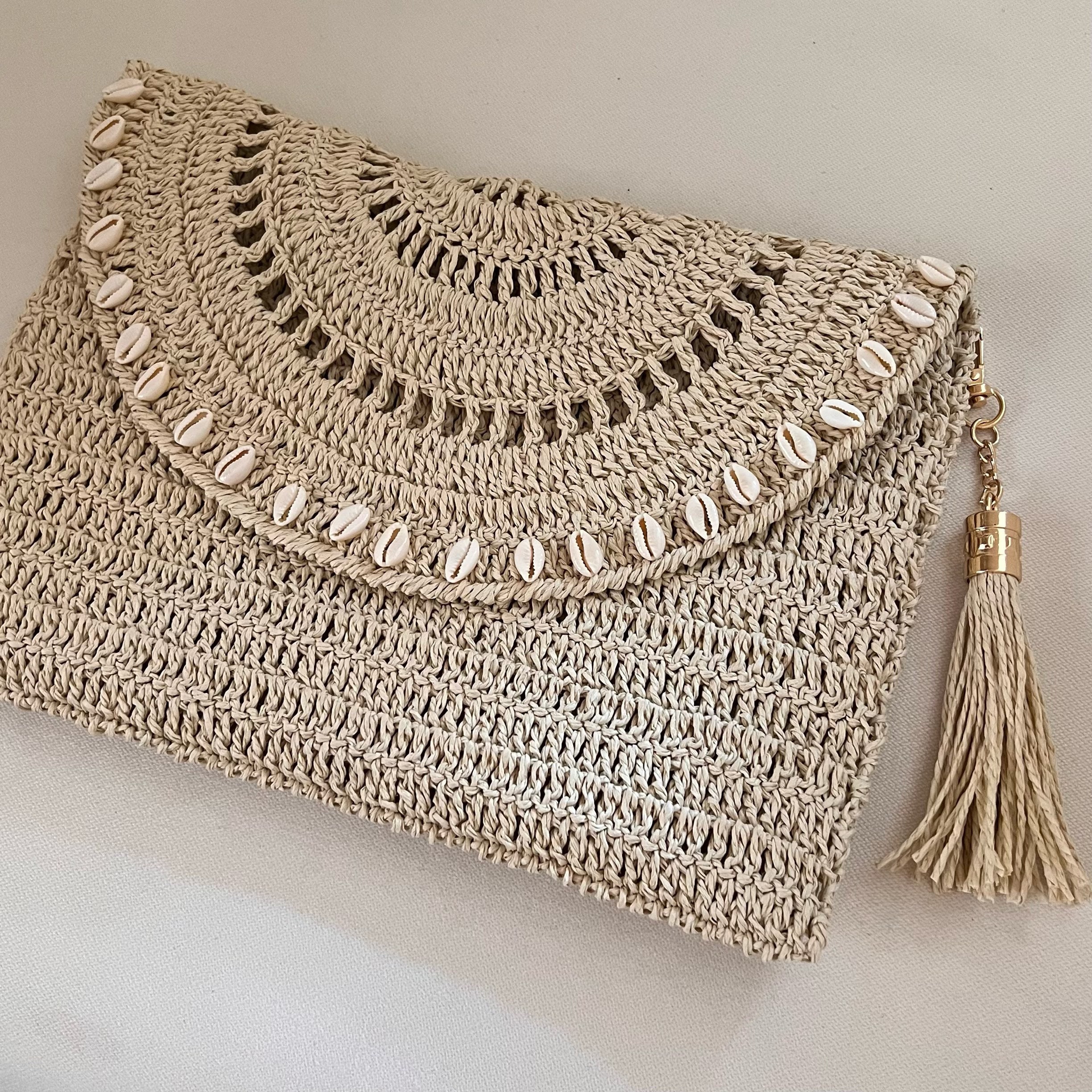 Pochette in paglia clearance
