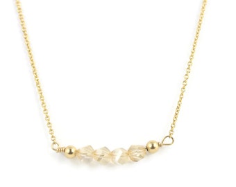 Honey on honey Swarovski Necklace