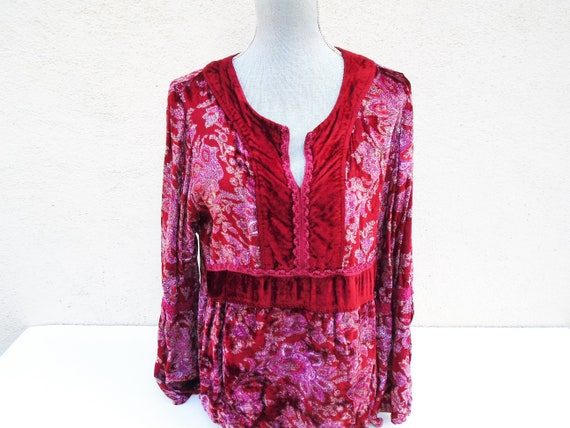 Red Top, Ladies Clothes, vintage Ladies Clothes, … - image 1