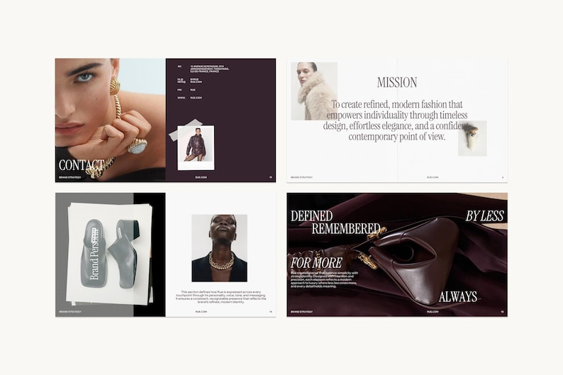 Modern Brand Strategy Template for Fashion, 20 Editable Canva Slides ...