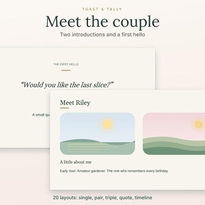 Our Story Wedding Slideshow Template, 20 Editable PPTX Slides, Couple Photo Story, Blank and Sample Decks image 3