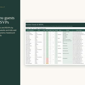 Kwanzaa Planner Spreadsheet, Seven Principles Nights, Karamu Feast Guest List and Potluck Sign Up, Zawadi Gift List, Excel Google Sheets image 5
