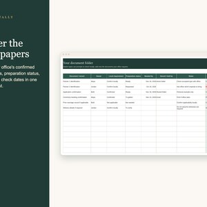Courthouse Wedding Planner Spreadsheet, Civil Ceremony Checklist, License Documents and Small Reception, Excel Google Sheets Template image 3