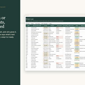 Julkalender för barn, önskelista, brev till jultomten, idéer till adventskalender, nedräkning, julklappar, Excel Google Sheets bild 5