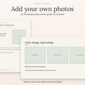 Our Story Wedding Slideshow Template, 20 Editable PPTX Slides, Couple Photo Story, Blank and Sample Decks image 6