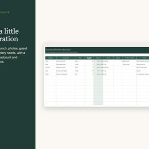 Courthouse Wedding Planner Spreadsheet, Civil Ceremony Checklist, License Documents and Small Reception, Excel Google Sheets Template image 6