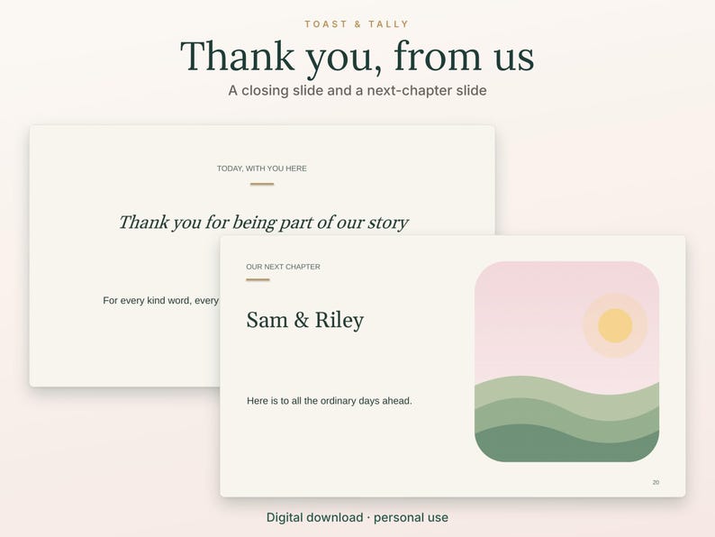 Our Story Wedding Slideshow Template, 20 Editable PPTX Slides, Couple Photo Story, Blank and Sample Decks image 7