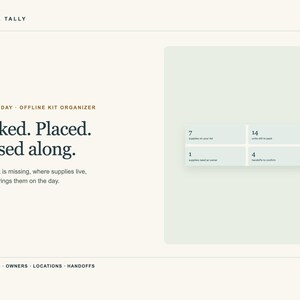 Planificador de kit de emergencia para bodas, lista de empaque para el día del evento, organizador para el propietario y el traspaso, herramienta HTML sin conexión.