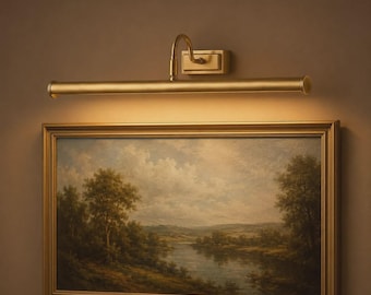 Italian Mid-Century Modern Picture Light The Art Display Adjustable Handmade Brass Wall Sconce