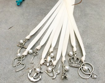 Individual Ribbon Cake Pull // Customize Your Own // Wedding // Charms