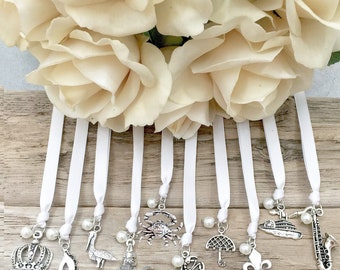 New Orleans Ribbon Cake Pulls // Set of 10 // Wedding // Charms