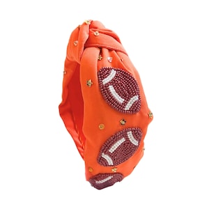 Orange Football Headband // Game Day