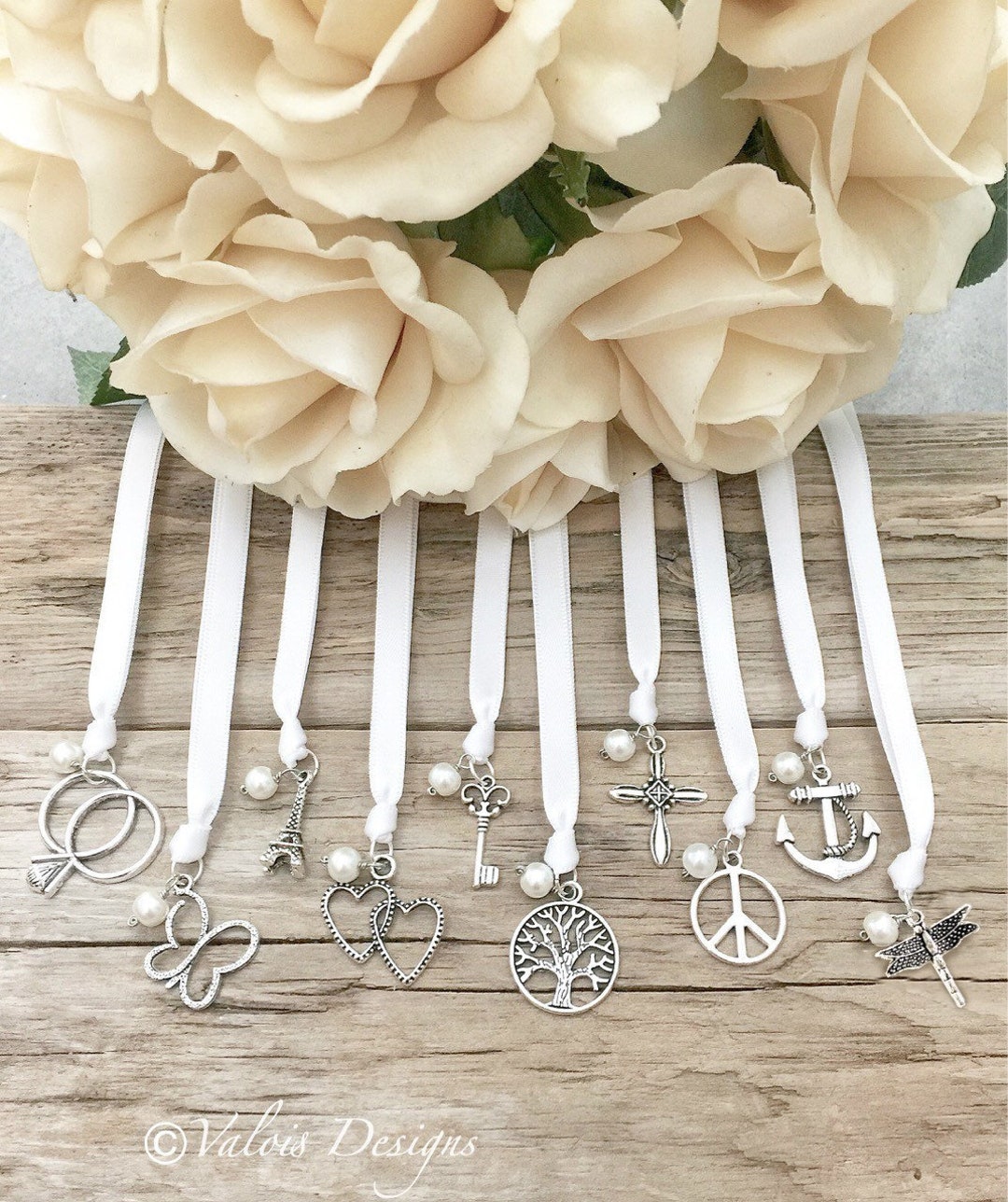 Traditional Ribbon Cake Pulls // Set of 10 // Wedding // Charms Etsy