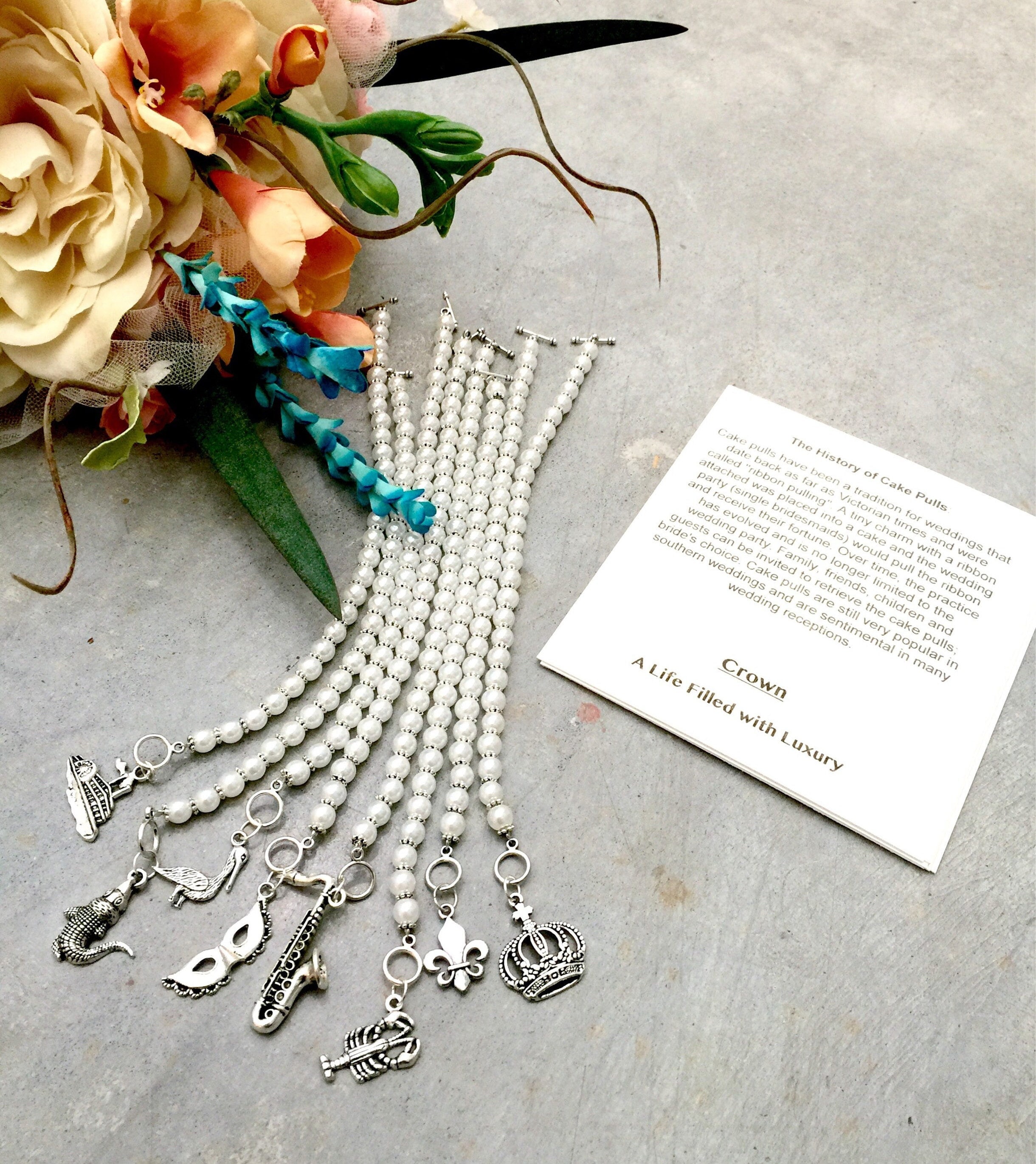 Individual Wedding Cake Pull Bracelets // Customize Your Own // Cake Pull // Wedding Bracelet