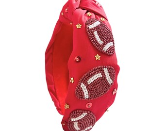 Red Football Headband // Game Day