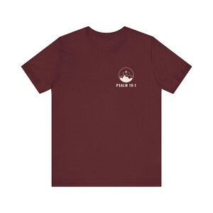The Heavens Declare Psalm 19:1 Christian T-Shirt image 8