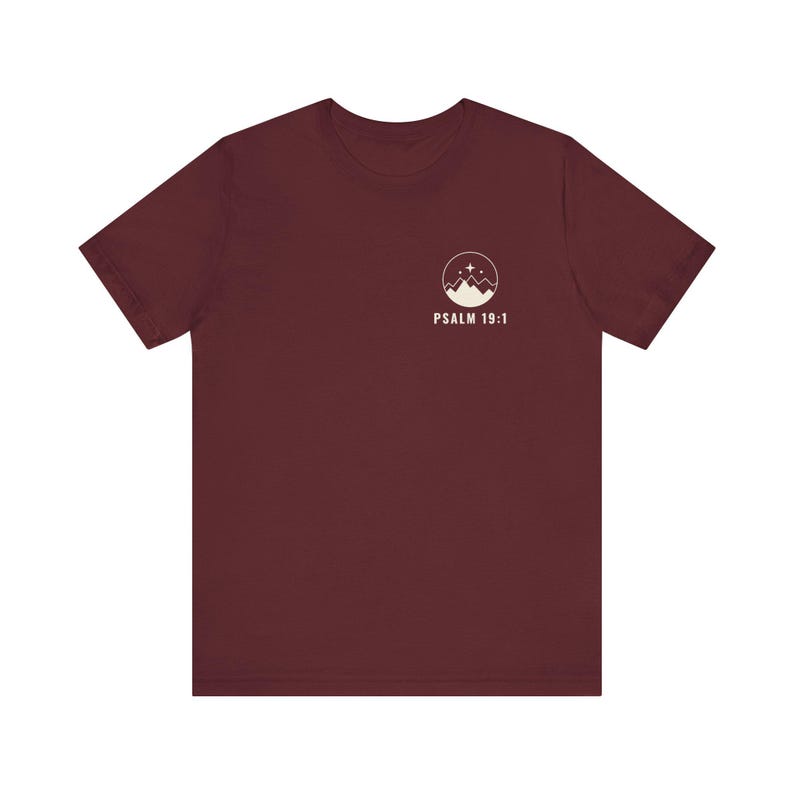 The Heavens Declare Psalm 19:1 Christian T-Shirt image 8