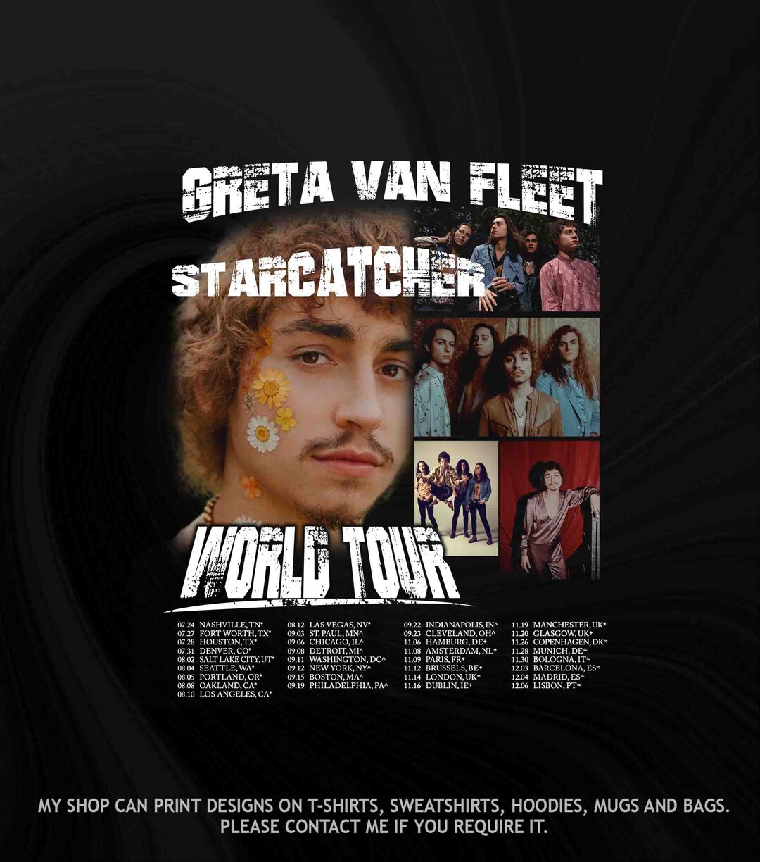 Greta Van Fleet Png, Greta Van Fleet Shirt Design, Greta Van Fleet Tour