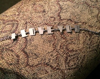 Art Deco sterling I LOVE YOU bracelet , antique