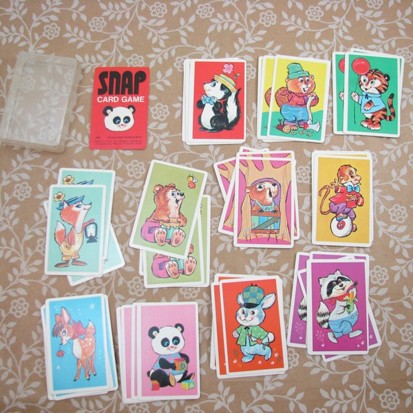 Vintage 1980s Whitman Snap Card Game By Western Publishing