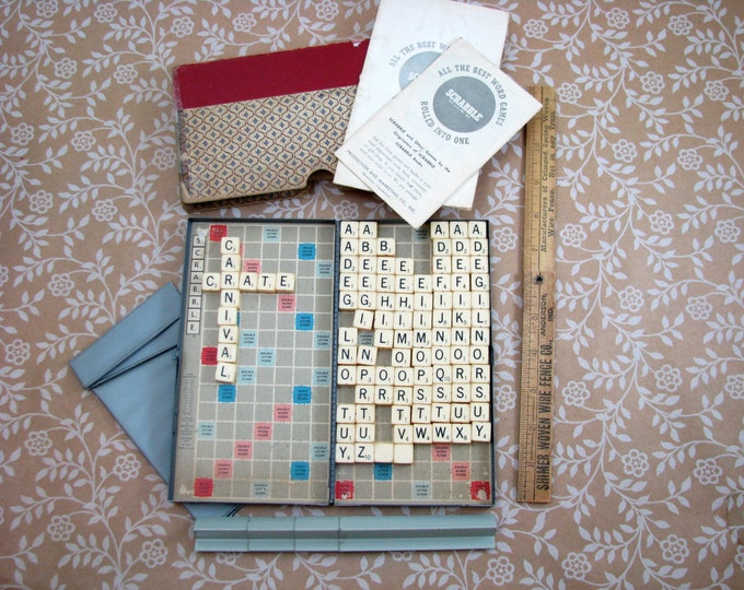 Vintage Travel Scrabble Board Game Etsy
