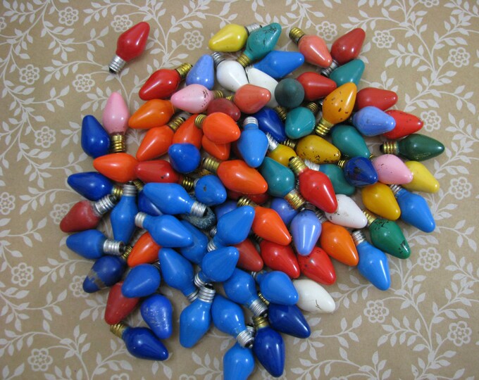 Large Lot of Vintage Christmas Light Bulbs Etsy