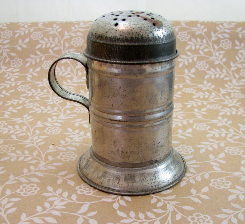 Primitive Antique Tin Dredger Sugar Shaker Muffineer EveWare Etsy