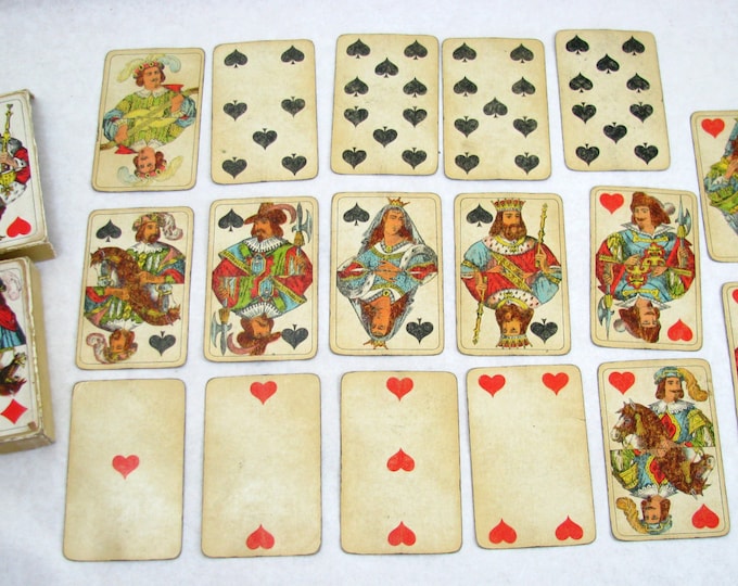 Vintage 1800s Piatnik Tarock Playing Cards Tarot Card Game Etsy
