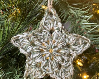 3” Rustic Star Christmas Ornament // Hostess Gift // Holiday Package Topper