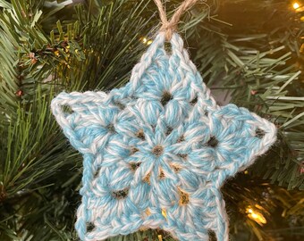 3” Rustic Star Christmas Ornament // Hostess Gift // Holiday Package Topper