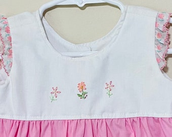 Pink and white girl dress