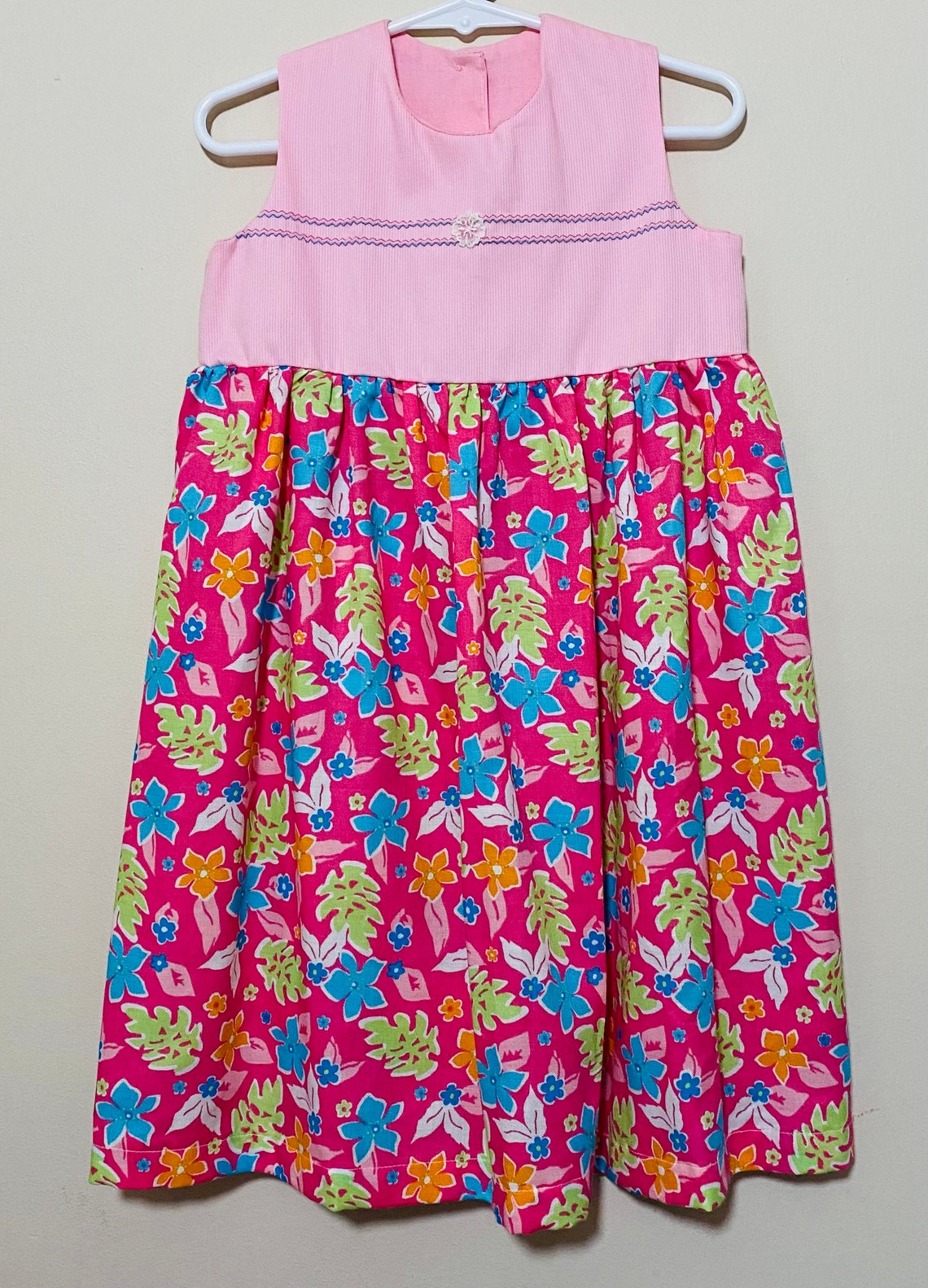 Toddler Pink Dress Toddler Floral fabric dress kids Etsy