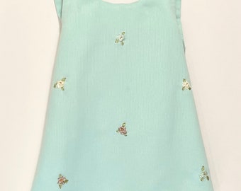 Summer Baby Dress. Mint baby dress, embroidered dress, girls dress, toddler dress,children babys dresses