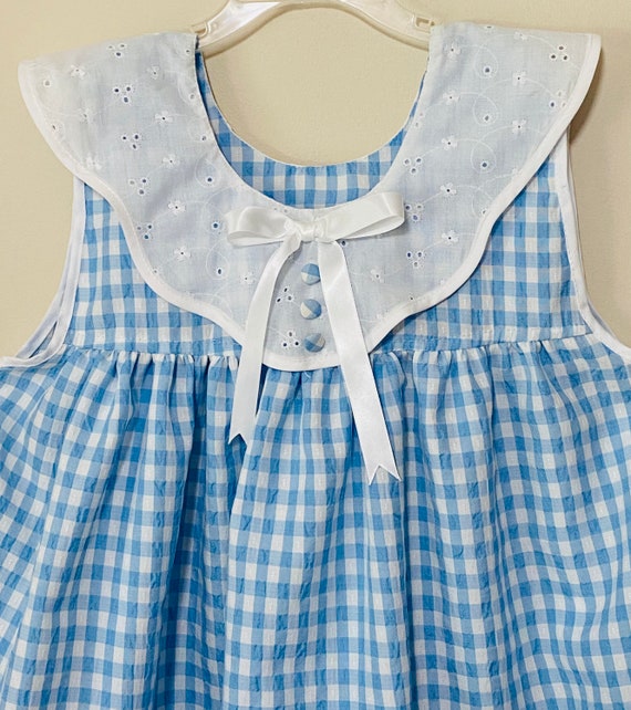 blue and white eyelet dress Sail to Sable Blue & White Rose Printed Eyelet V-Neck Midi Dress WHITE/BLUE / S / SU25119 main image 0