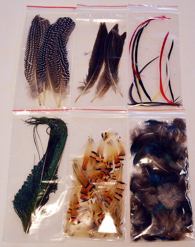 Fly Tying Feather Material Starter Kit by Muskoka Lifestyle Etsy