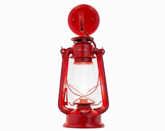 Red Lantern wall sconce Large By Muskoka Lifestyle Products