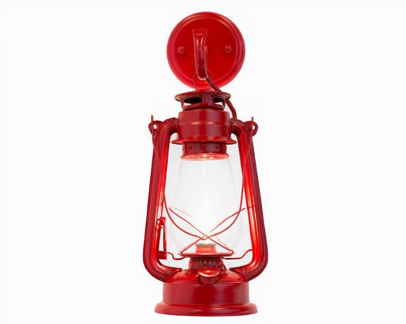 Red Lantern wall sconce Large By Muskoka Lifestyle Products image 1