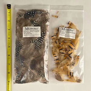 Fly Tying Feather Material Starter Kit with bulk assorted feathers for fly fishing by Muskoka Lifestyle Products, USA