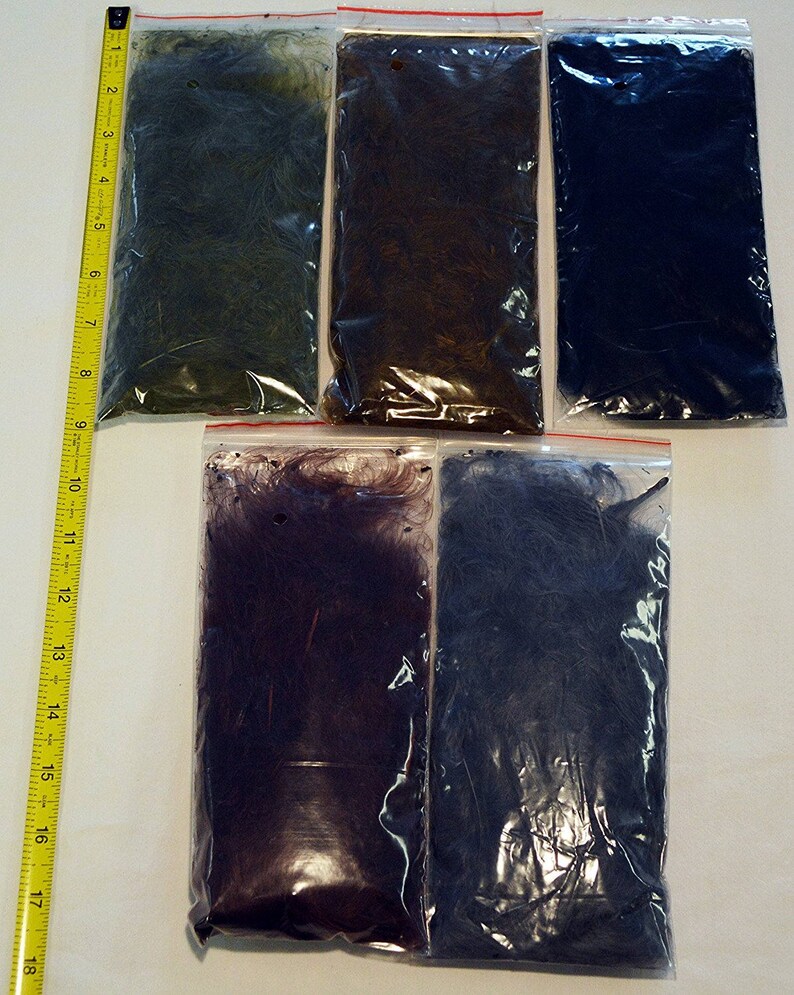 Fly Tying Feather Material Starter Kit with bulk assorted feathers for fly fishing by Muskoka Lifestyle Products, USA
