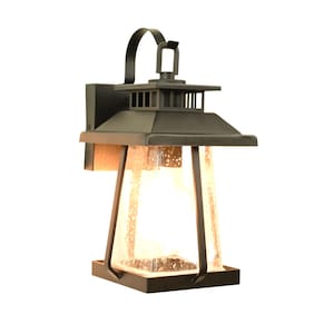 Black Outdoor Weatherproof Wall Sconce Light Fixture, Rustic Porch Entryway Light, Outdoor Wall Sconce Lantern by Muskoka Lifestyle Products