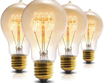 Vintage Style Dimmable Incandescent Edison Bulb, E26 base, 40 Watt (4-Pack)