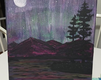 Northern Lights (14x11 original painting)