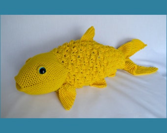 Koi Crochet Pattern, Large Scaled Fish Amigurumi (PDF Pattern)