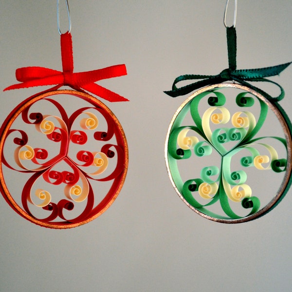 Quilled Christmas Ornaments Etsy